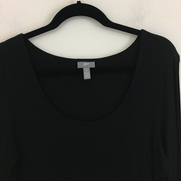 J Jill Black Round Neck Top Stretch Thin Lt weight - Picture 2 of 12
